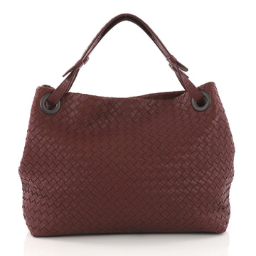 Bottega Veneta Bella Tote Intrecciato Nappa Large Red 3663008