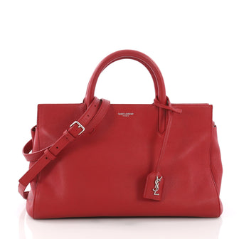 Saint Laurent Rive Gauche Cabas Leather Small Red 3663013