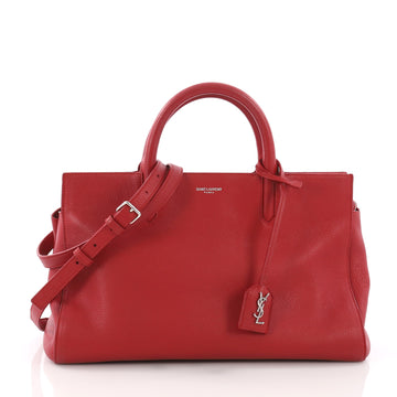 Saint Laurent Rive Gauche Cabas Leather Small Red 3663013