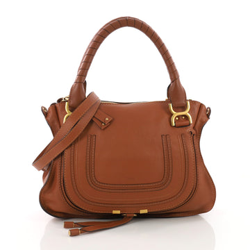 Chloe Marcie Satchel Leather Medium Brown 3663301
