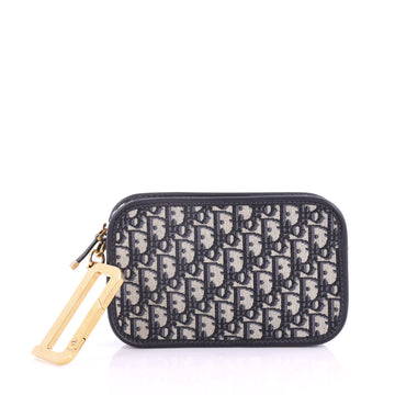 Christian Dior Diorquake Clutch Oblique Canvas Small Blue 3664402
