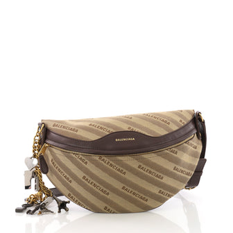 Balenciaga Souvenir Belt Bag Jacquard With Leather XS Brown 3664901