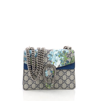 Gucci Dionysus Handbag Blooms Print GG Coated Canvas Mini Blue 3665201