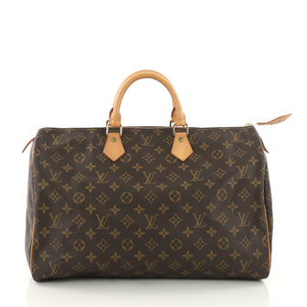 Louis Vuitton Speedy Handbag Monogram Canvas 40 Brown 3665803