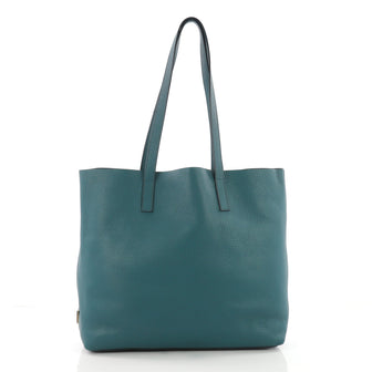 Prada Open Tote Vitello Daino Large Blue 3668202