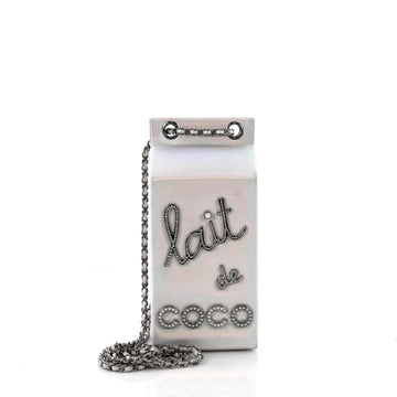 Chanel Lait de Coco Milk Carton Minaudiere Leather 3668501