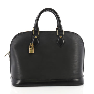 Louis Vuitton Vintage Alma Handbag Epi Leather PM Black 3668609