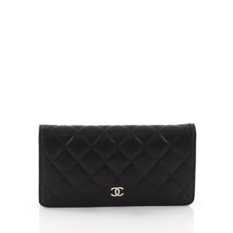 Chanel L-Yen Wallet Quilted Lambskin Long Black 3668629