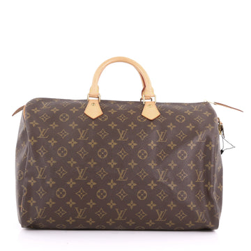 Louis Vuitton Speedy Handbag Monogram Canvas 40 Brown 3669307