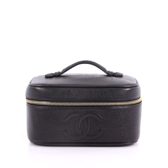 Chanel Vintage Timeless Cosmetic Case Caviar Black 3669314