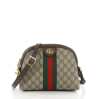 Gucci Ophidia Dome Shoulder Bag GG Coated Canvas Small Neutral 3669405