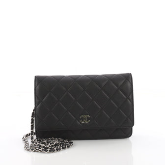  Chanel Wallet on Chain Quilted Caviar Black 3669412