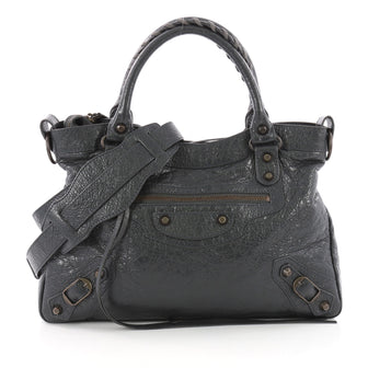 Balenciaga Town Classic Studs Handbag Leather Gray 3669415