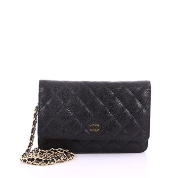  Chanel Wallet on Chain Quilted Caviar Black 3669445