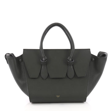 Celine Tie Knot Tote Grainy Leather Mini Green 3669473