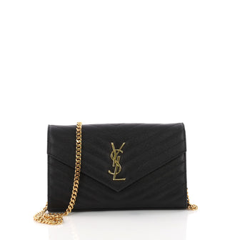 Saint Laurent Classic Monogram Wallet on Chain Matelasse 3669478