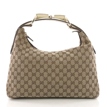 Horsebit Hobo GG Canvas Medium