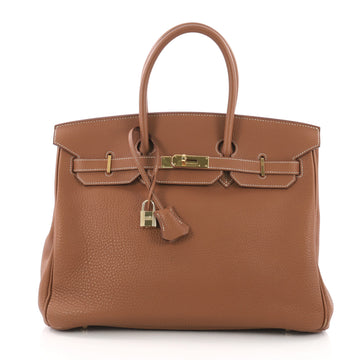 Hermes Birkin Handbag Brown Togo with Gold Hardware 35 3671401