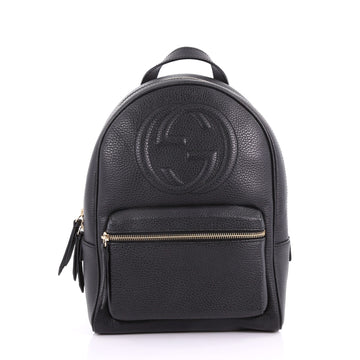  Gucci Soho Chain Backpack Leather Black 3671501