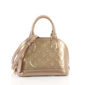 Louis Vuitton Alma Handbag Monogram Vernis BB Brown 3671512