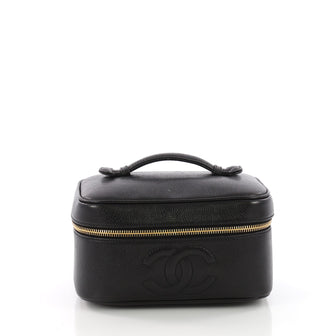Chanel Vintage Timeless Cosmetic Case Caviar Black 3671513