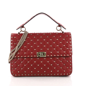 Valentino Rockstud Spike Flap Bag Quilted Leather Large 3671518