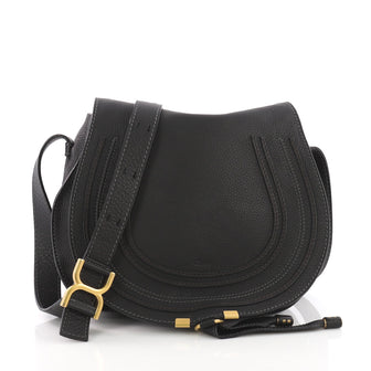 Chloe Marcie Crossbody Bag Leather Medium Black 3672101