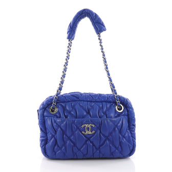Chanel Bubble Camera Bag Quilted Lambskin Small Blue 3672306