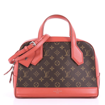 Louis Vuitton Dora Handbag Monogram Canvas and Calf Leather PM Red 3672403
