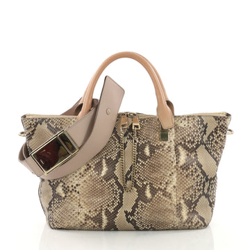 Chloe Baylee Satchel Python and Leather Medium Pink 3674101