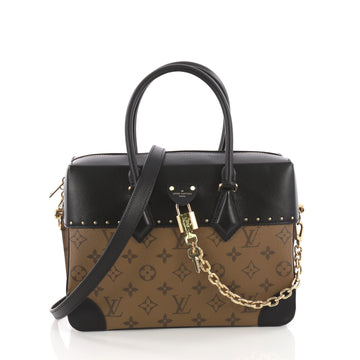 Louis Vuitton City Malle Handbag Reverse Monogram Canvas and Leather MM Black 3674410