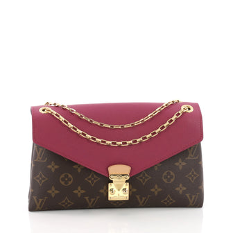 Louis Vuitton Pallas Chain Shoulder Bag Monogram Canvas Brown 3674422