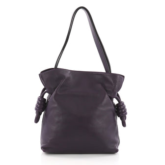 Loewe Flamenco Knot Bag Leather Small Purple 3674428