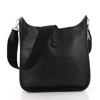 Hermes Evelyne Crossbody Gen I Epsom PM Black 3674437