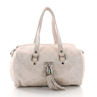 Louis Vuitton Comete Handbag Limited Edition Shimmer Monogram Embossed Leather Pink 3676603