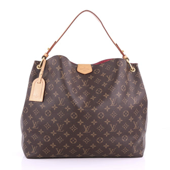Louis Vuitton Graceful Handbag Monogram Canvas MM Brown 3677301