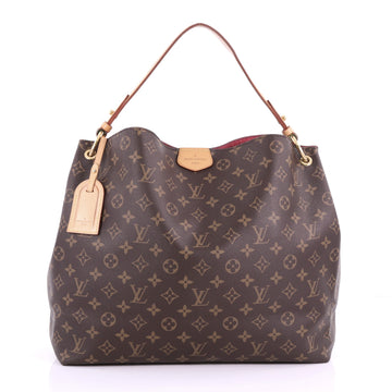 Louis Vuitton Graceful Handbag Monogram Canvas MM Brown 3677301