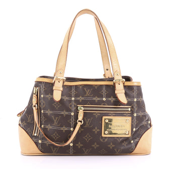 Louis Vuitton Riveting Handbag Monogram Canvas Brown 3678001