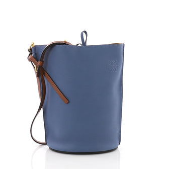Loewe Gate Bucket Bag Leather Medium Blue 3679001