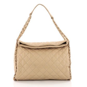 Chanel Chain Me Hobo Quilted Leather Large Neutral 3681701