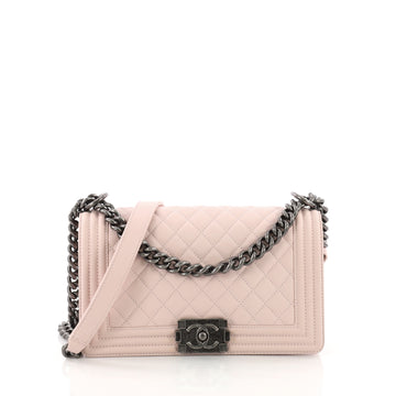 Chanel Boy Flap Bag Quilted Lambskin Old Medium Pink 3682001