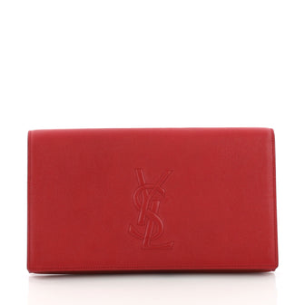 Saint Laurent Belle de Jour Clutch Leather Large Red 3683001