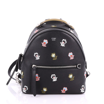 Fendi By The Way Backpack Embroidered Leather Mini Black 3683304