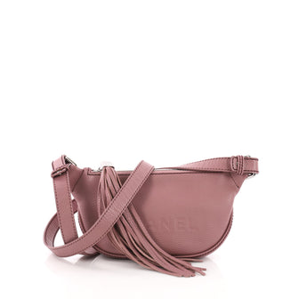 Chanel Lax Crossbody Bag Pebbled Leather Pink 3683403