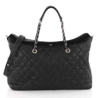 Chanel French Riviera Hobo Quilted Caviar Large Black 3683409