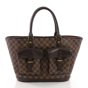 Louis Vuitton Manosque Handbag Damier GM Brown 3683712