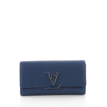 Louis Vuitton Capucines Wallet Leather Blue 3683720