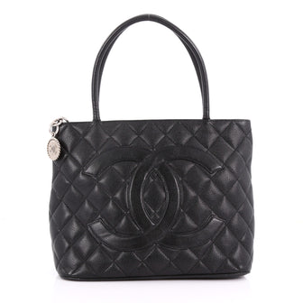 Chanel Medallion Tote Quilted Caviar Black 3684105