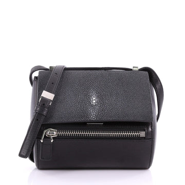 Givenchy Chain Pandora Box Handbag Stingray Mini Black 3684129