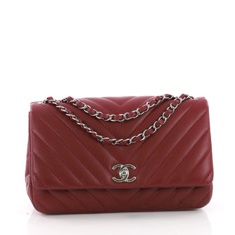 Chanel Surpique Chevron Chain Flap Bag Quilted Lambskin 3684901